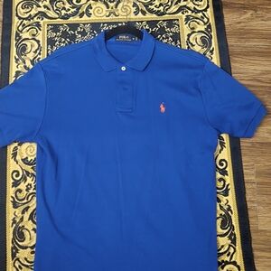 Ralph Lauren Polo Shirt in Bright Blue with Red Pony